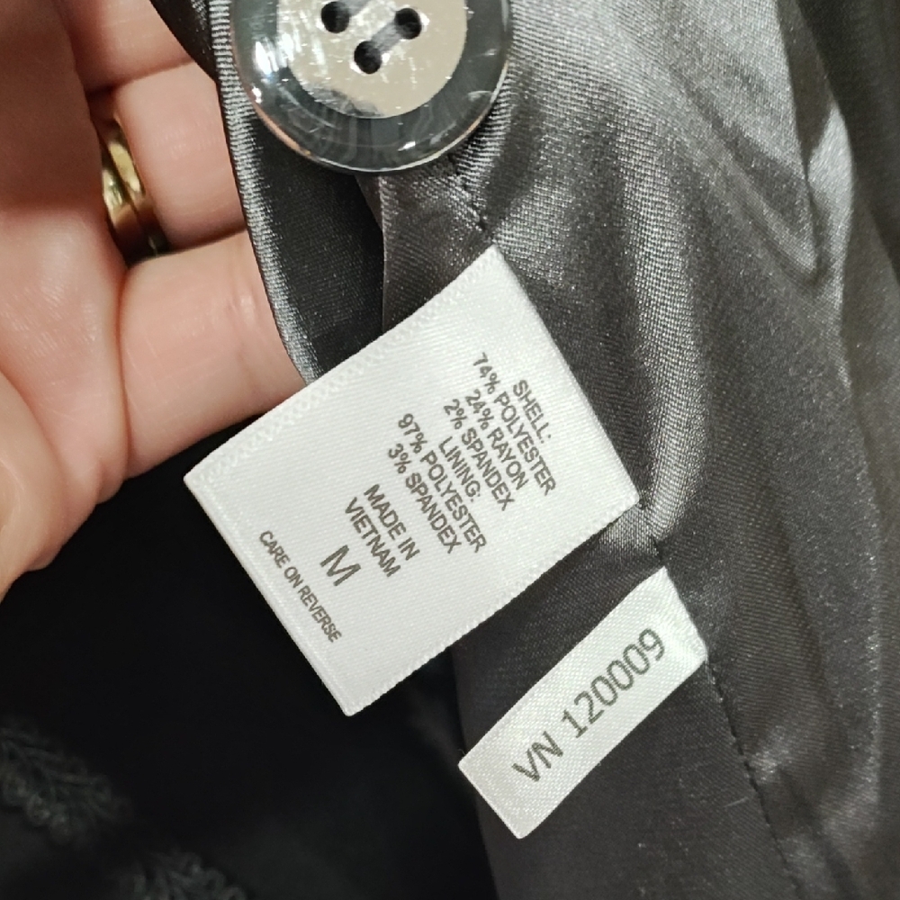 New York & Company Gray and Pink Checkered Blazer - Picture 7 of 8